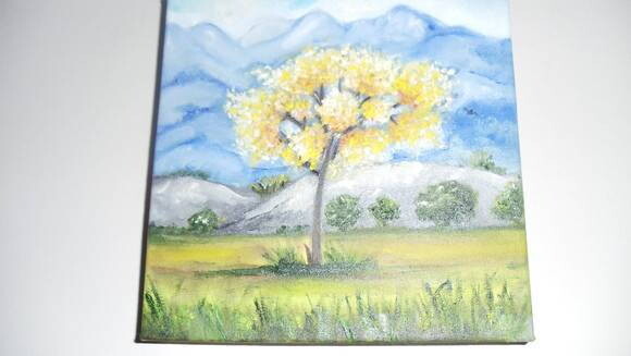 Pintura a Oleo Ipê Amarelo-