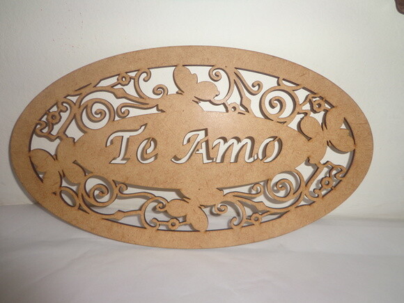 Placa a Laser Mãe Te Amo