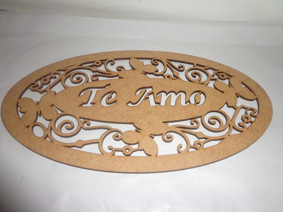 Placa a Laser Mãe Te Amo