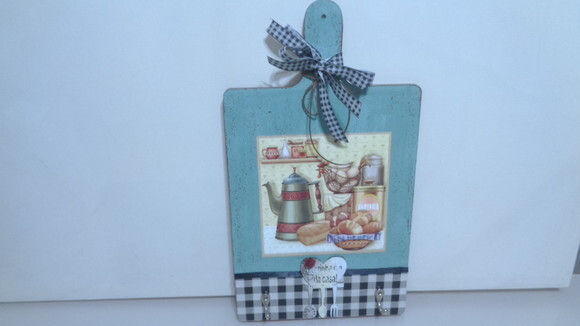 Placa Decorativa e Porta Toalhas Country