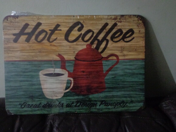 Placa Decorativa Hot Coffee