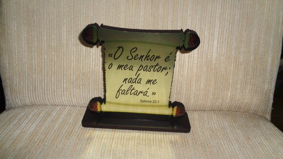 Placa Espelhada ..o Senhor É Meu Pastor.......