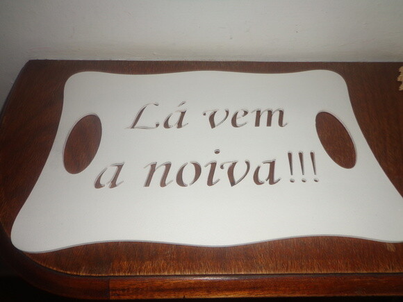 Placa Lá Vem a Noiva--2
