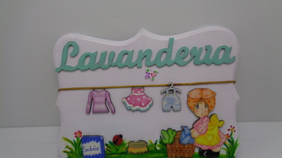 Placa Lavanderia Chic
