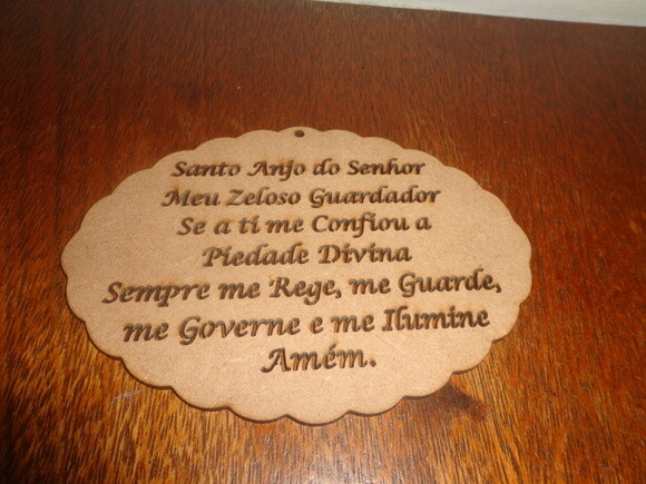 Placa Miniatura Santo Anjo