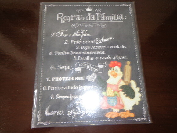 Placas Decorativas Regras da Familia
