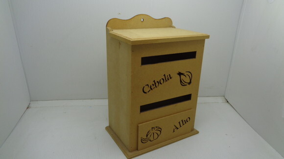 Porta Alho e Cebola em Mdf-black Friday