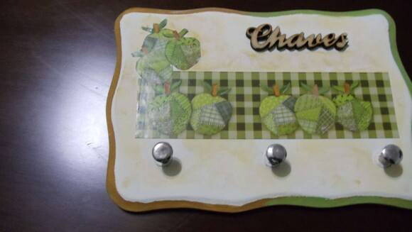 Porta Chaves Maçã Verde