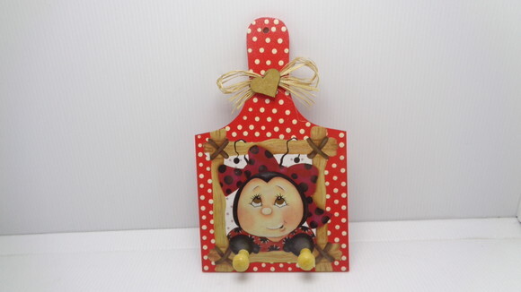 Porta Chaves ou Pano de Prato Joaninha-black Friday