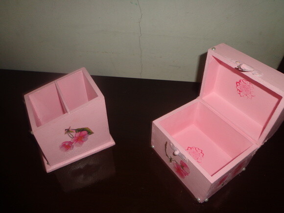 Porta Controle e Bau Rosado--dupla 39,90