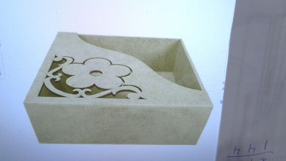 Porta Guardanapo com Flor a Laser