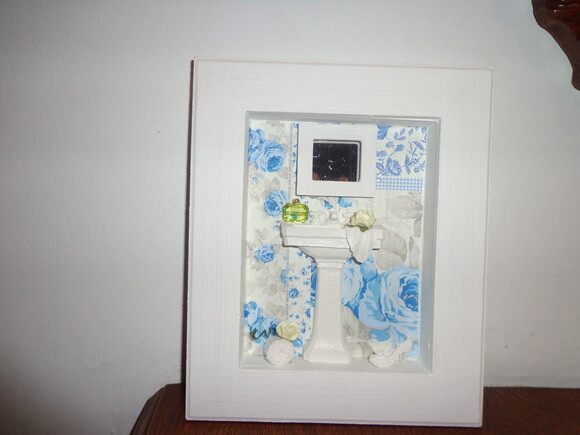 Quadro Decorativo Banheiro Florido