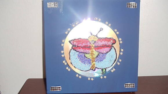 Quadro Decorativo Borboleta e Flor