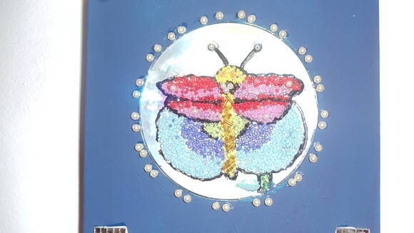 Quadro Decorativo Borboleta e Flor