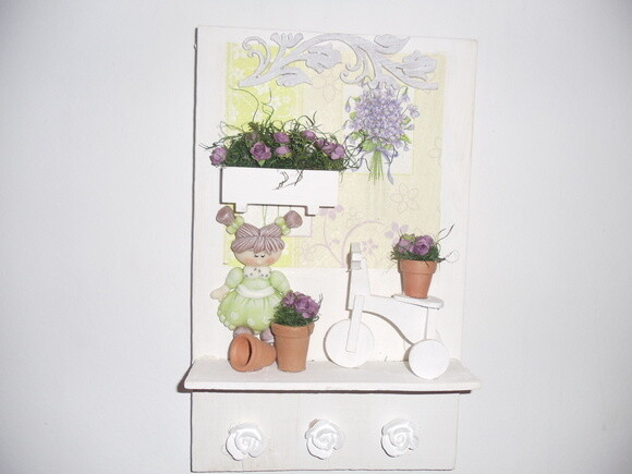 Quadro Decorativo Menina e a Bicicleta