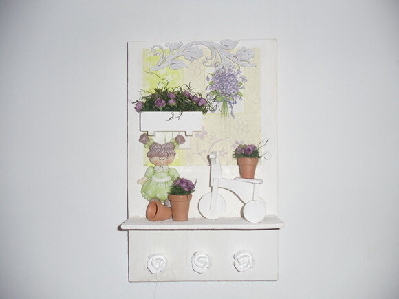 Quadro Decorativo Menina e a Bicicleta