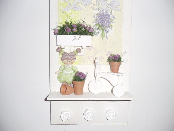 Quadro Decorativo Menina e a Bicicleta