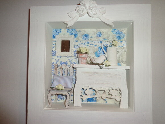 Quadro Miniatura em Azul-1