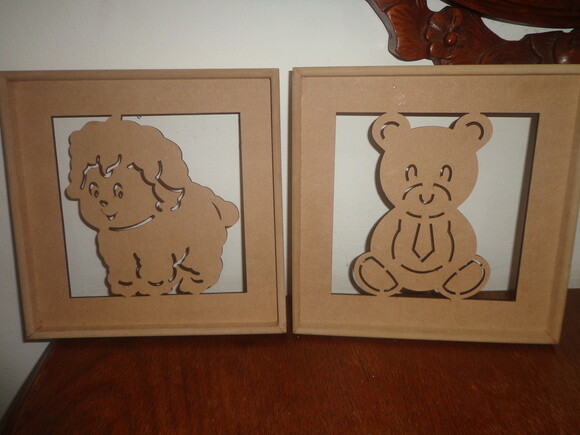 Quadro Recortado a Laser Animais