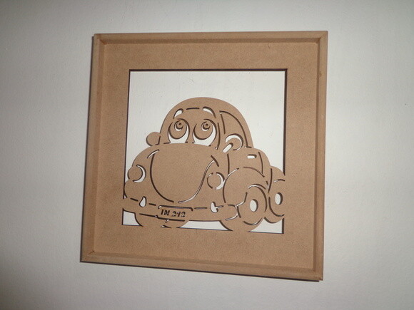 Quadro Recortado a Laser Fusca