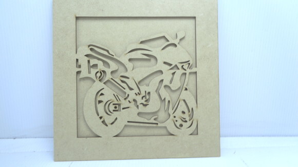 Quadro Recortado Moto em mdf