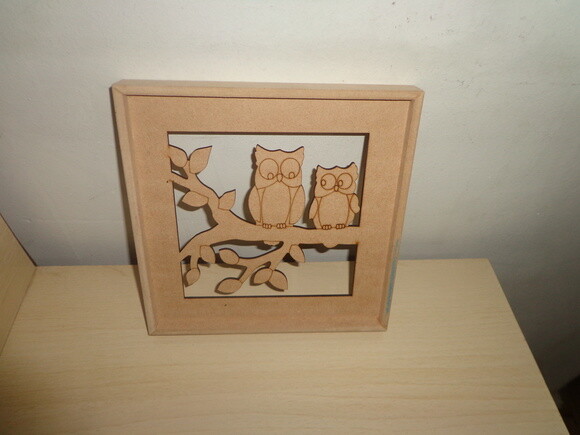 Quadro Vazado Corujas-17,50--