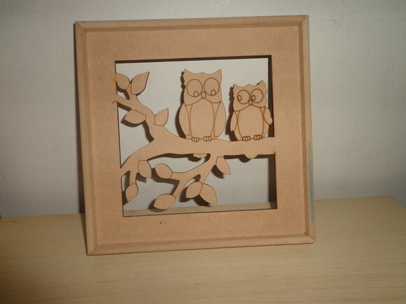 Quadro Vazado Corujas-17,50--