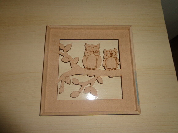 Quadro Vazado Corujas-17,50--