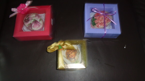 Sabonetes Decorado em Caixas