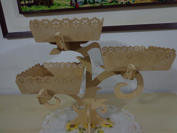 Trio de Bandejas com Suporte