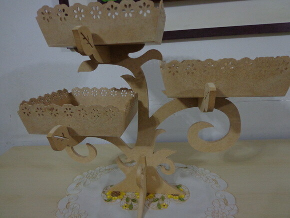 Trio de Bandejas com Suporte