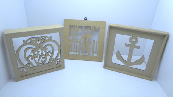 Trio de Quadros Decorativos Recortados-black Friday-35,00