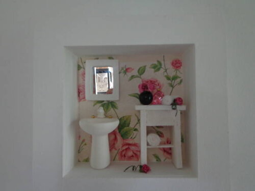 Banheiro Miniatura Flores