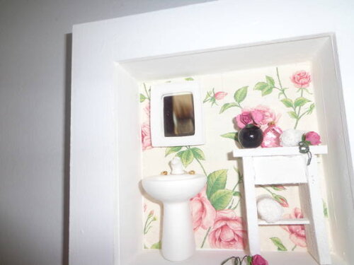 Banheiro Miniatura Flores