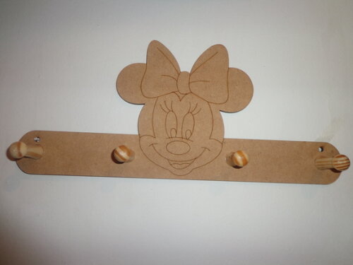 Cabideiro em mdf Minie ou Mickey