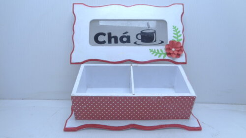 Caixa de Chá com Vidro-black Friday-58,00
