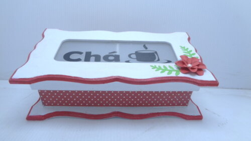 Caixa de Chá com Vidro-black Friday-58,00