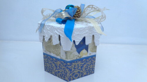 Caixa de Panetone de 1/2 K Decorada (mdf)