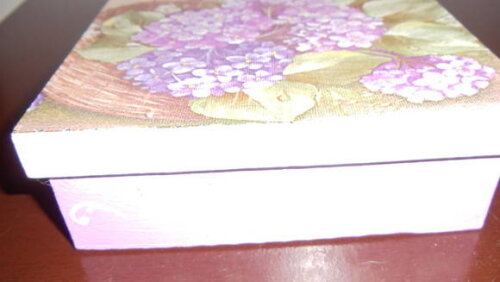 Caixa em mdf Cesta de Hortensias