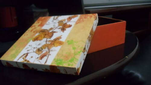 Caixa em mdf Folhas de Outono