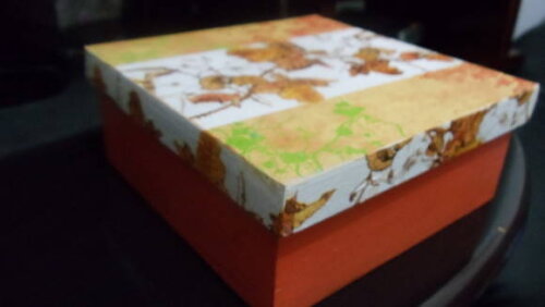 Caixa em mdf Folhas de Outono