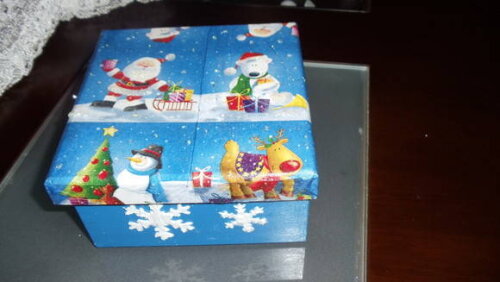 Caixa Natal em Azul-