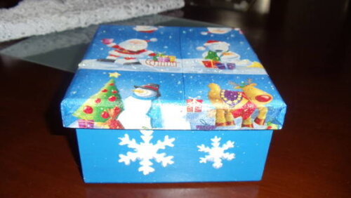 Caixa Natal em Azul-