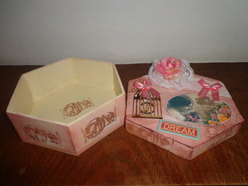 Caixa Vintage Rosada