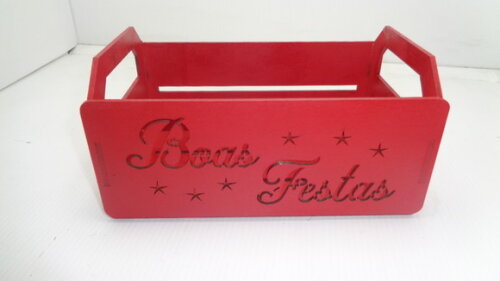 Caixote em Mdf, Boas Festas