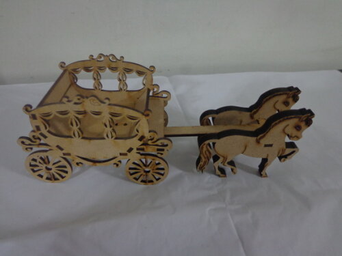 Carruagem a Laser com Cavalos P