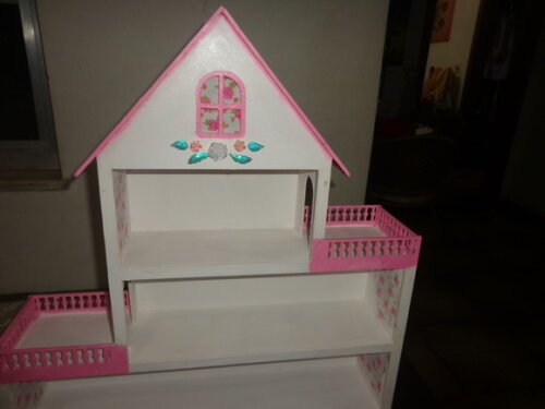 Casa de Bonecas em mdf Pintada