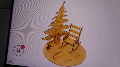 Cenário de Natal com Cadeira para Noel