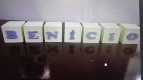 Cubos decorativos em mdf com nome
