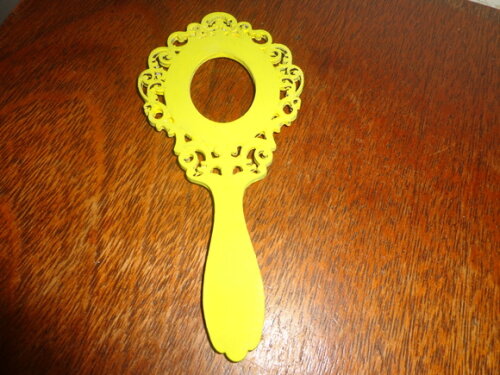 Espelho de Mão a Laser Pintado